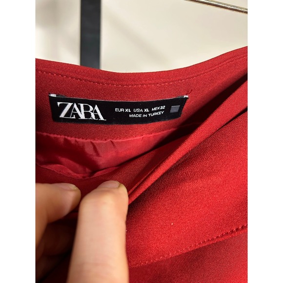 Zara Red Skorts!! - XL With tie‎ belt. Beautiful! - Picture 7 of 8